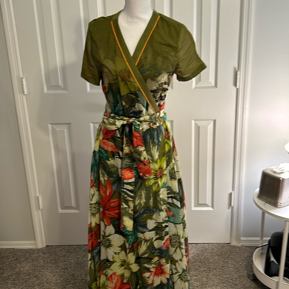 Soft Surroundings wrap maxi dress